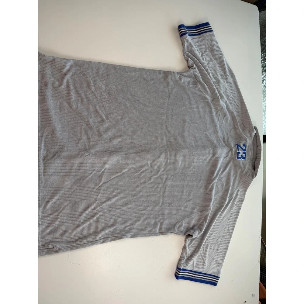 Jordan Brand Grey Ribbed Corduroy Short Sleeve Button Up Shirt XXLT 23 Jumpman - Picture 7 of 12